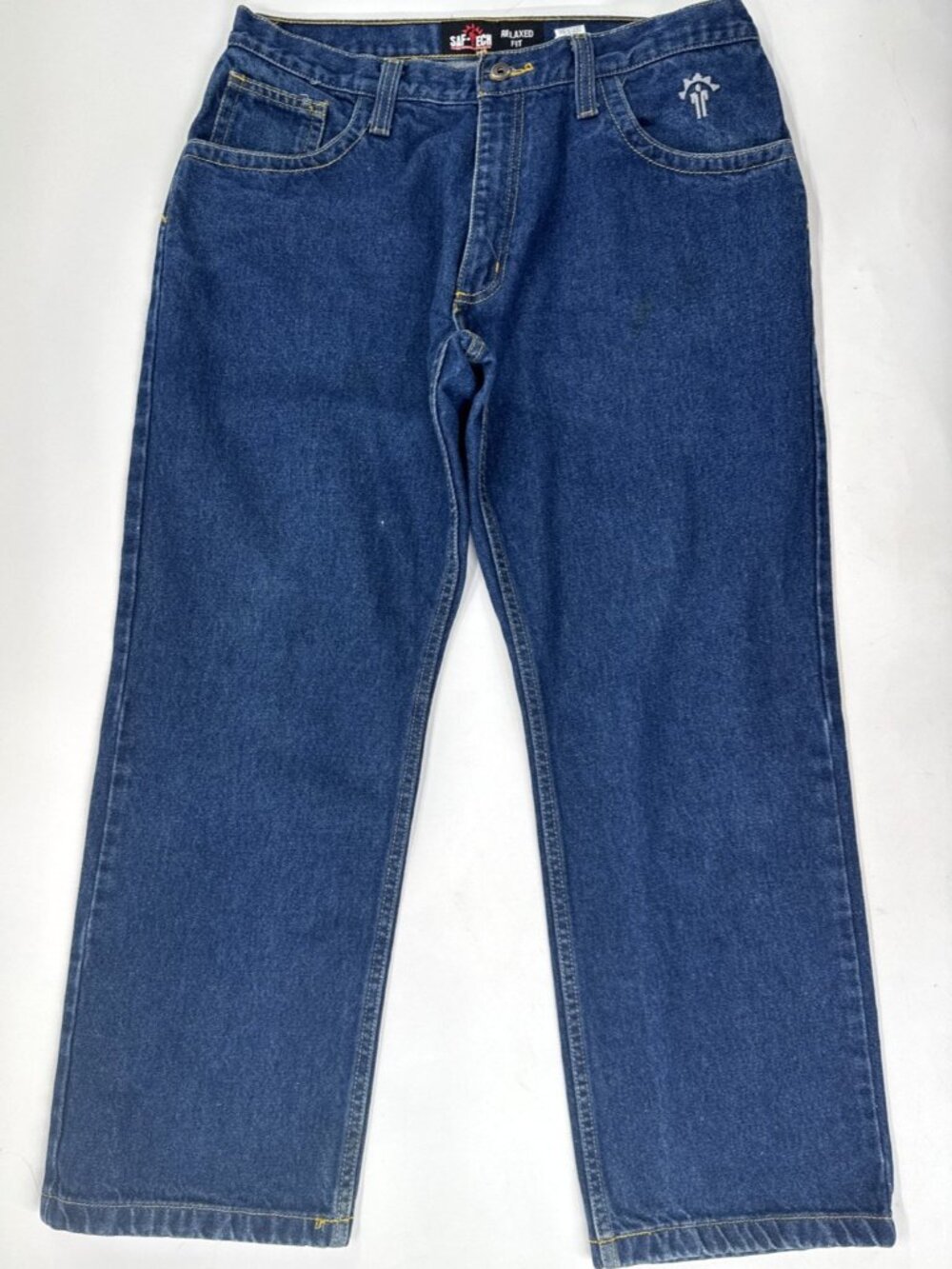 Saf-Tech FR Jeans Men's 35x30 Blue Relaxed Fit Cat 2 Flame Resistant Denim Pants